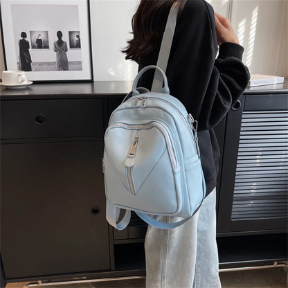Casual Leather Women Backpacks Ladies Bagpack Large Capacity School BookBags for Teenager Girls Fashion Designer Travel Rucksack