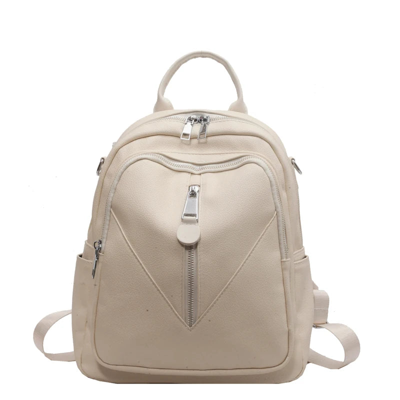 Casual Leather Women Backpacks Ladies Bagpack Large Capacity School BookBags for Teenager Girls Fashion Designer Travel Rucksack
