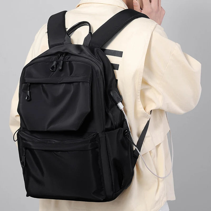 Casual Men's Backpacks College Student School Bags Junior High School Bookbag Large Capacity Travel Computer Bag Boys  Bolsas