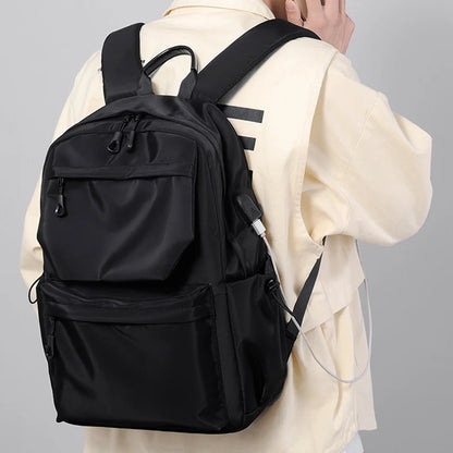 Casual Men's Backpacks College Student School Bags Junior High School Bookbag Large Capacity Travel Computer Bag Boys  Bolsas