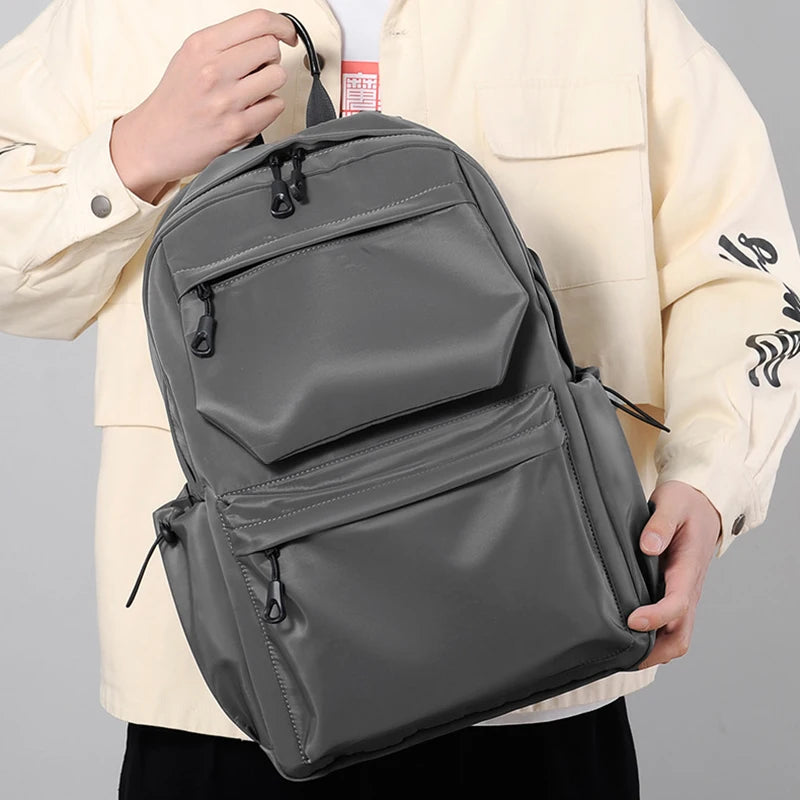Casual Men's Backpacks College Student School Bags Junior High School Bookbag Large Capacity Travel Computer Bag Boys  Bolsas