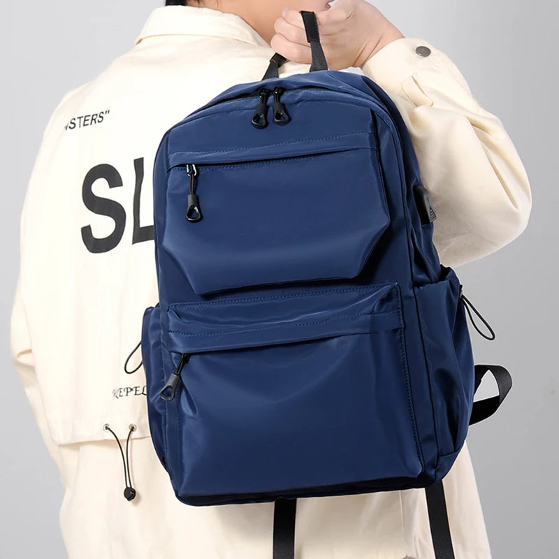 Casual Men's Backpacks College Student School Bags Junior High School Bookbag Large Capacity Travel Computer Bag Boys  Bolsas