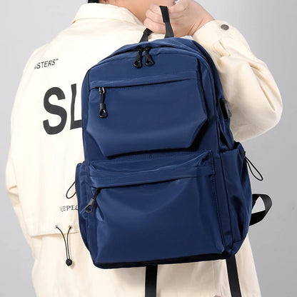 Casual Men's Backpacks College Student School Bags Junior High School Bookbag Large Capacity Travel Computer Bag Boys  Bolsas