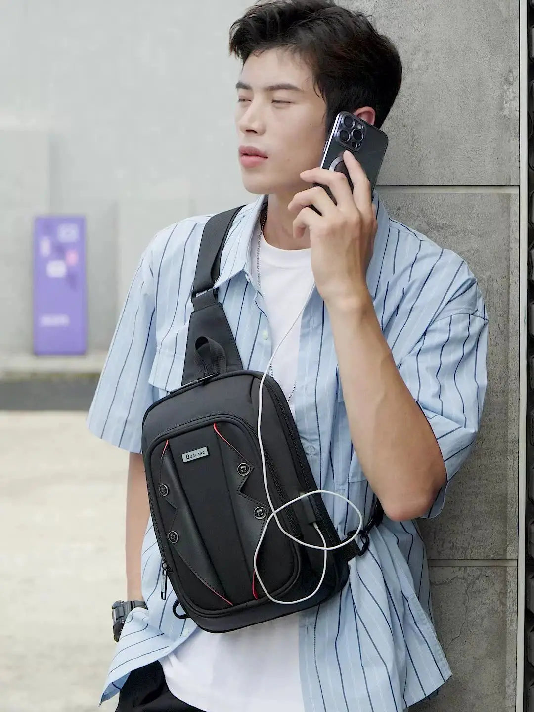 Casual Men's Chest Bags Business Shoulder Bag Messenger Bag Nylon Canvas Fashion Waist Bag Outdoor Sports Man Shoulder Bag
