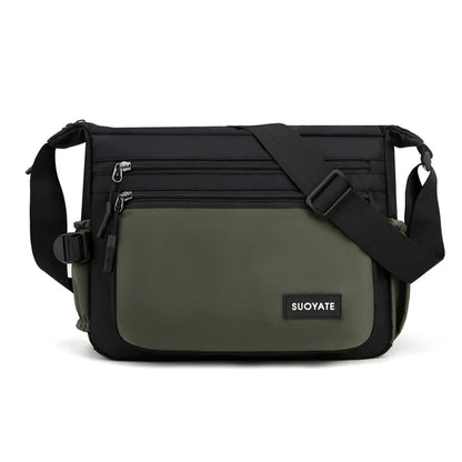 Casual Men's Crossbody Bags Shoulder Bag Water-resistent Oxford Travel Messenger Bags Zipper Belt Tote Male