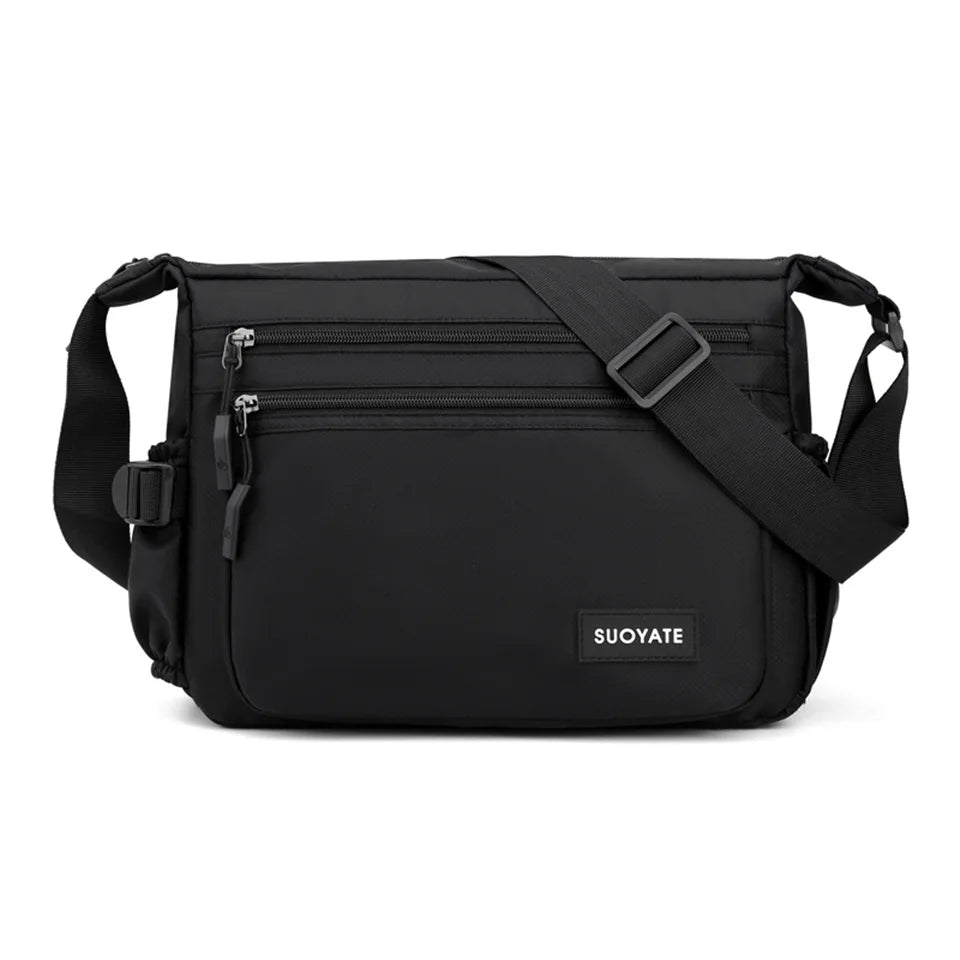 Casual Men's Crossbody Bags Shoulder Bag Water-resistent Oxford Travel Messenger Bags Zipper Belt Tote Male