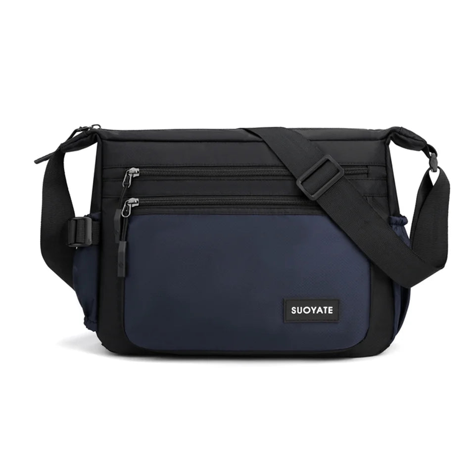 Casual Men's Crossbody Bags Shoulder Bag Water-resistent Oxford Travel Messenger Bags Zipper Belt Tote Male