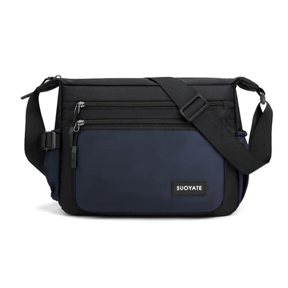 Casual Men's Crossbody Bags Shoulder Bag Water-resistent Oxford Travel Messenger Bags Zipper Belt Tote Male