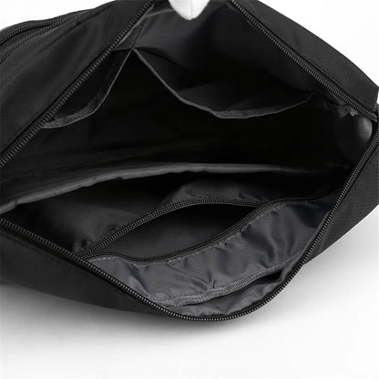 Casual Men's Crossbody Bags Shoulder Bag Water-resistent Oxford Travel Messenger Bags Zipper Belt Tote Male