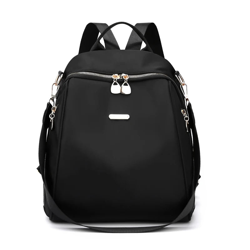 Casual Multifunctional Anti-Theft Women's Backpack Fashion Nylon Elephant Tree Printed Large Capacity Travel Shoulder Bag Sac
