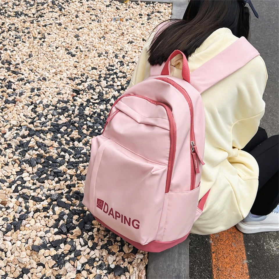 Casual Multifunctional Backpack Ladies Shoulder Bags Large Capacity Travel Bag Nylon Backpacks for School Teenagers Girls Sac
