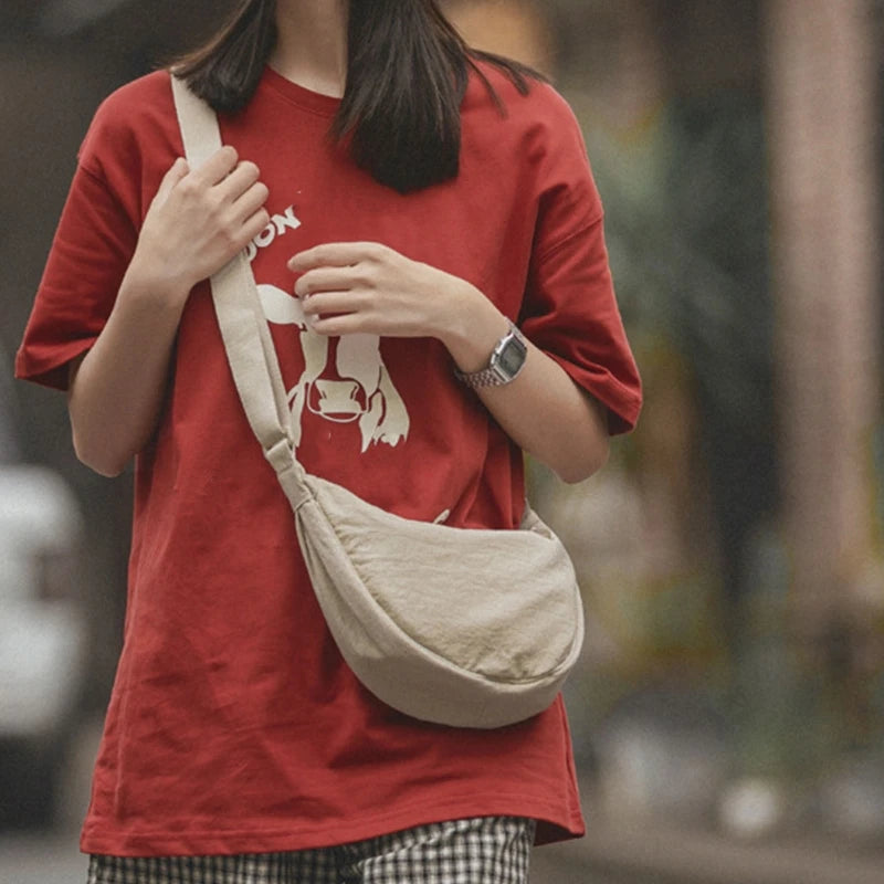 Casual Nylon Hobos Crossbody Bag for Women Girls Tote Chest Boho Beach Bags