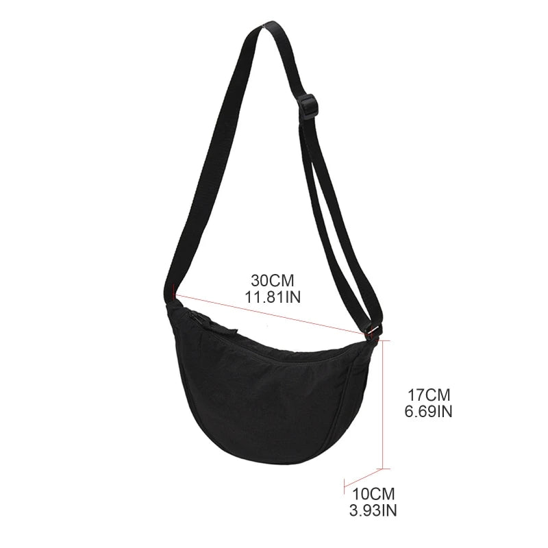 Casual Nylon Hobos Crossbody Bag for Women Girls Tote Chest Boho Beach Bags