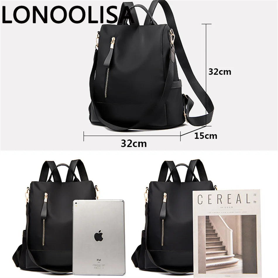 Casual Oxford Cloth 3 In 1 Backpack Female Shoulder School Book Bags Women Daily Travel Anti-Theft Bagpack Rucksack Mochilas Sac