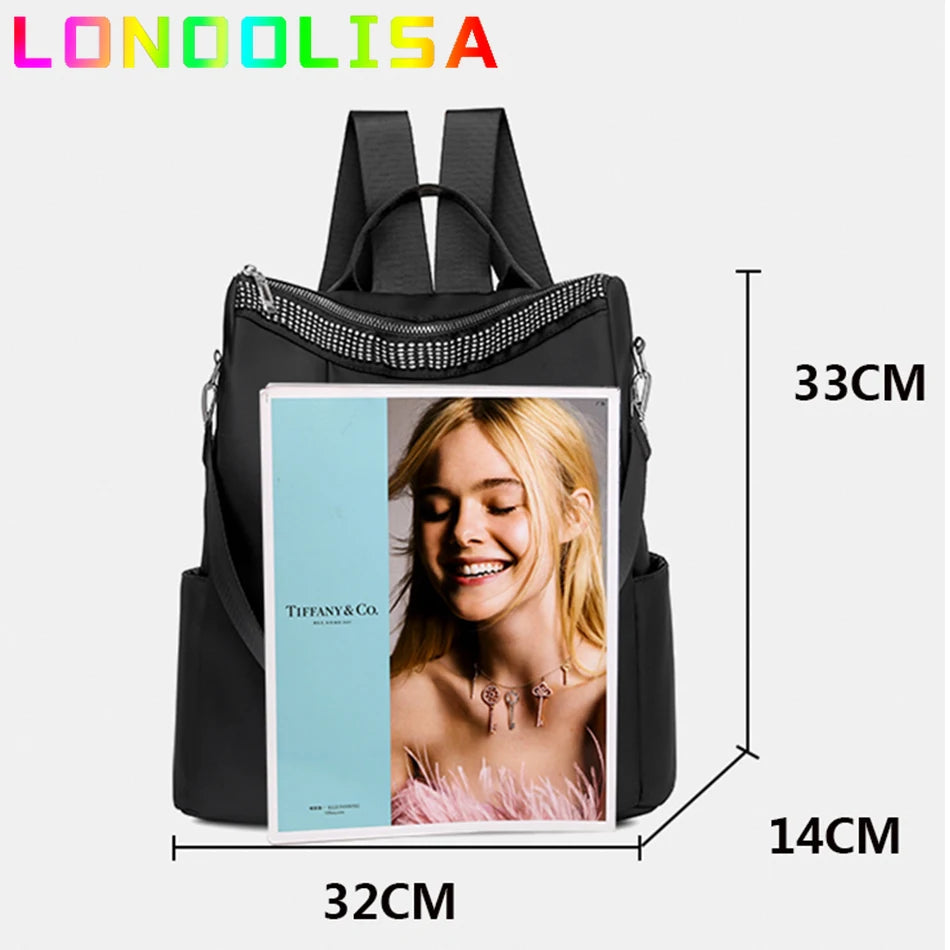 Casual Oxford Cloth Backpack Female Shoulder School Book Women Hand Bags Daily Travel Anti-Theft Bagpack Rucksack Mochilas Sac