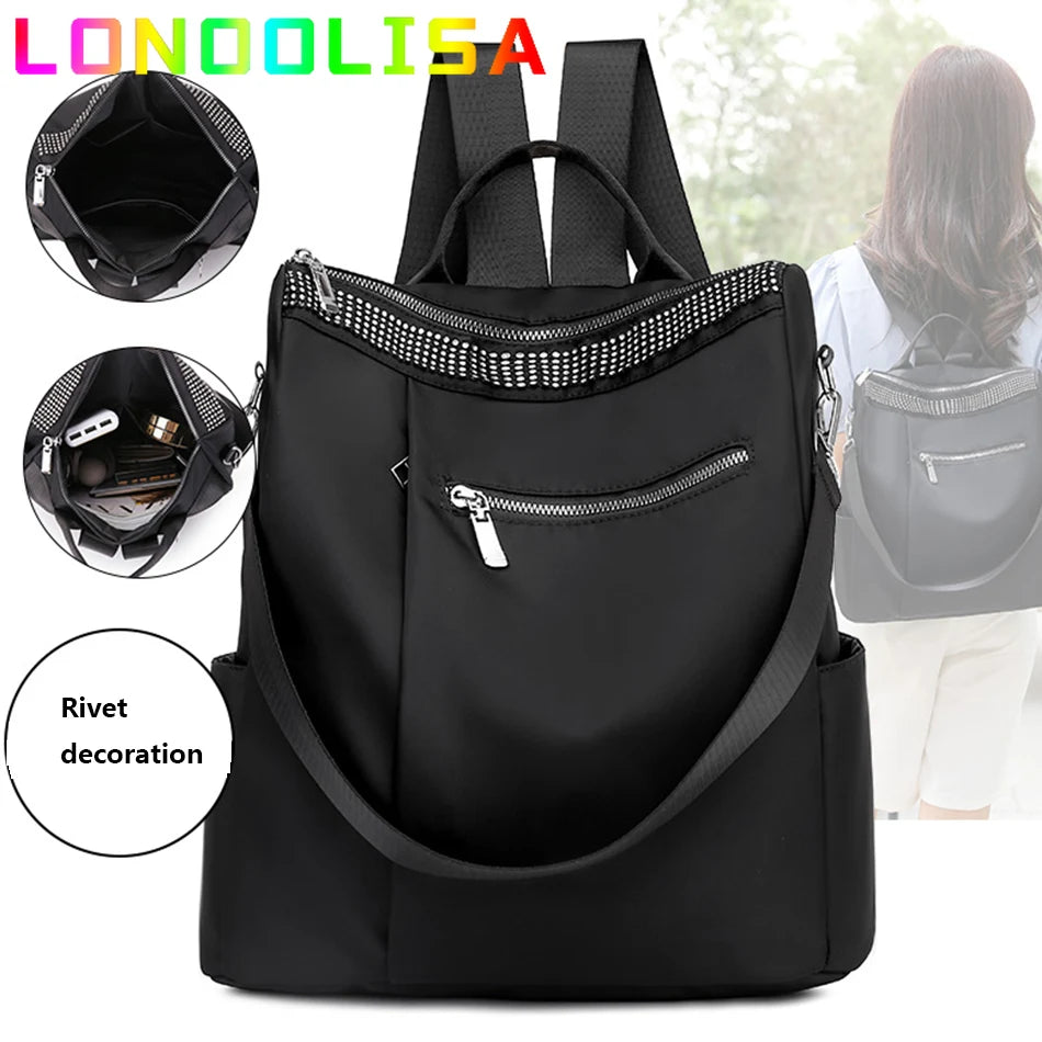 Casual Oxford Cloth Backpack Female Shoulder School Book Women Hand Bags Daily Travel Anti-Theft Bagpack Rucksack Mochilas Sac