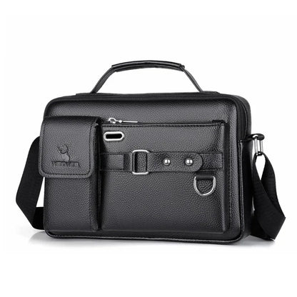 Casual PU Leather Shoulder s Men Briefcase Handbags Laptop Men's Briefcases Office Business Tote Bag 2024