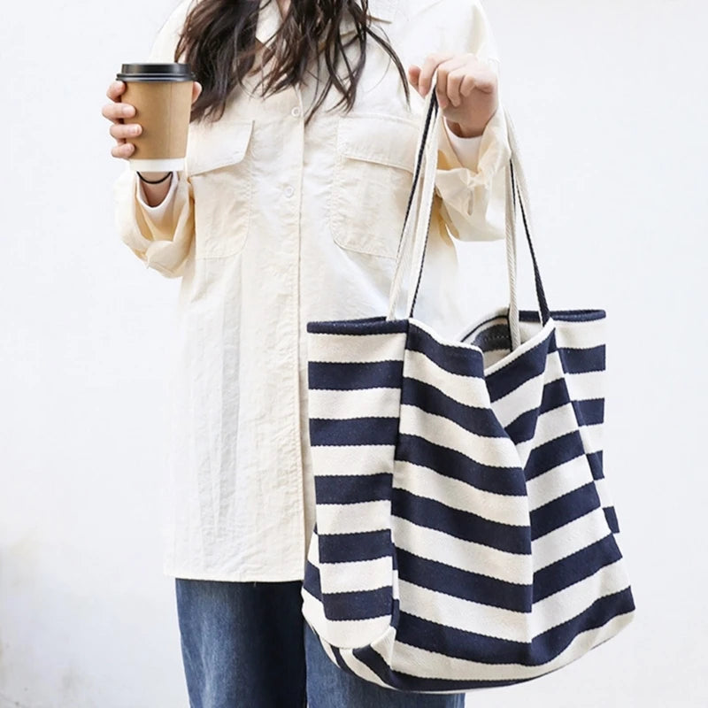 Casual Shoulder Bags for Women Girls Large Canvas Handbags Fashion Shopping Bag