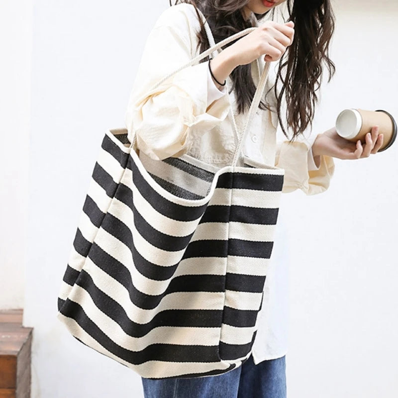 Casual Shoulder Bags for Women Girls Large Canvas Handbags Fashion Shopping Bag
