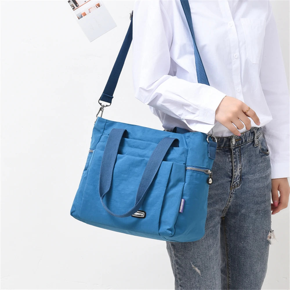 Casual Simple Large Capacity Canvas Tote Bag Female Light Weight Wild Trend Casual Portable Shoulder Messenger Bags for Women