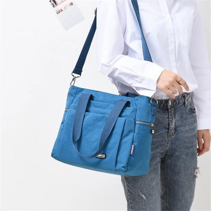 Casual Simple Large Capacity Canvas Tote Bag Female Light Weight Wild Trend Casual Portable Shoulder Messenger Bags for Women