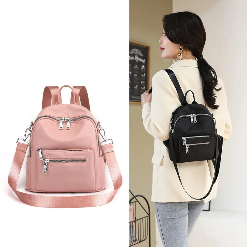 Casual Small Backpack Women Waterproof Nylon School Bags for Teenage Girls High Quality Fashion Travel  Shoulder Packbag