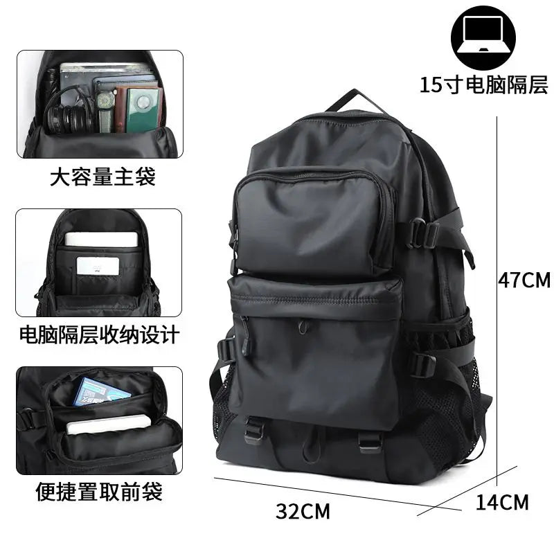 Casual Street Style Male Backpack Large Capacity 17inch Laptop Travel BackPack Tiding University College Schoolbag