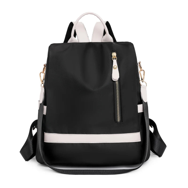 Casual Women Anti-Theft Backpack Female Waterproof Fabric Fashion Simple Shoulder Bags for Lady Campus Style Laptop Backpack