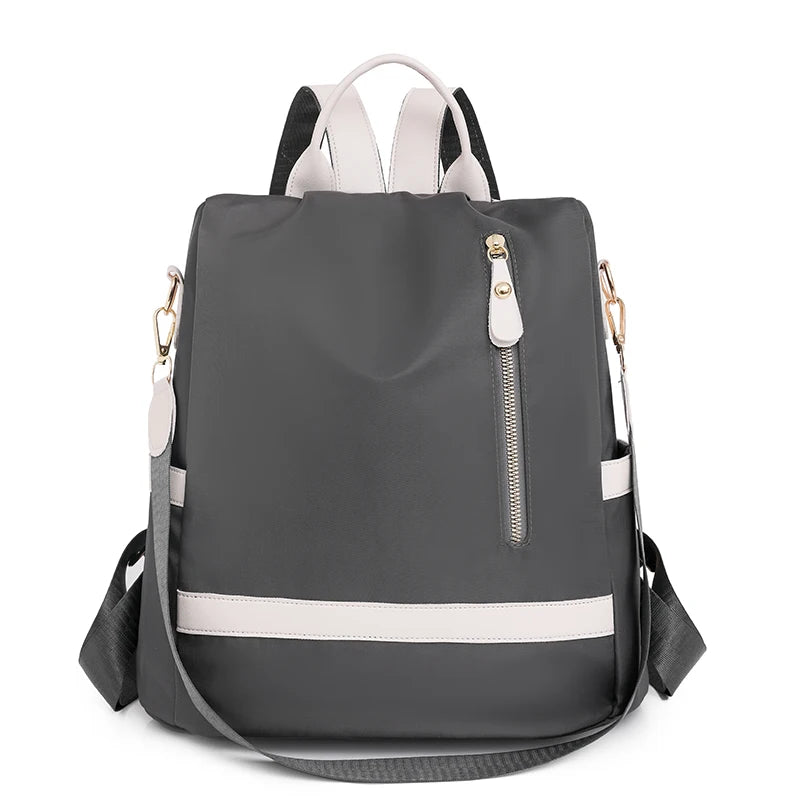 Casual Women Anti-Theft Backpack Female Waterproof Fabric Fashion Simple Shoulder Bags for Lady Campus Style Laptop Backpack