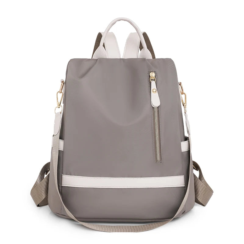 Casual Women Anti-Theft Backpack Female Waterproof Fabric Fashion Simple Shoulder Bags for Lady Campus Style Laptop Backpack