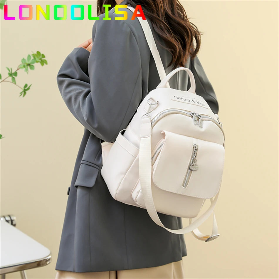 Casual Women Backpacks and Purses Luxury Nylon Designer Rucksack Mochilas Waterproof School Shoulder Bag for Teenagers Girl Sac