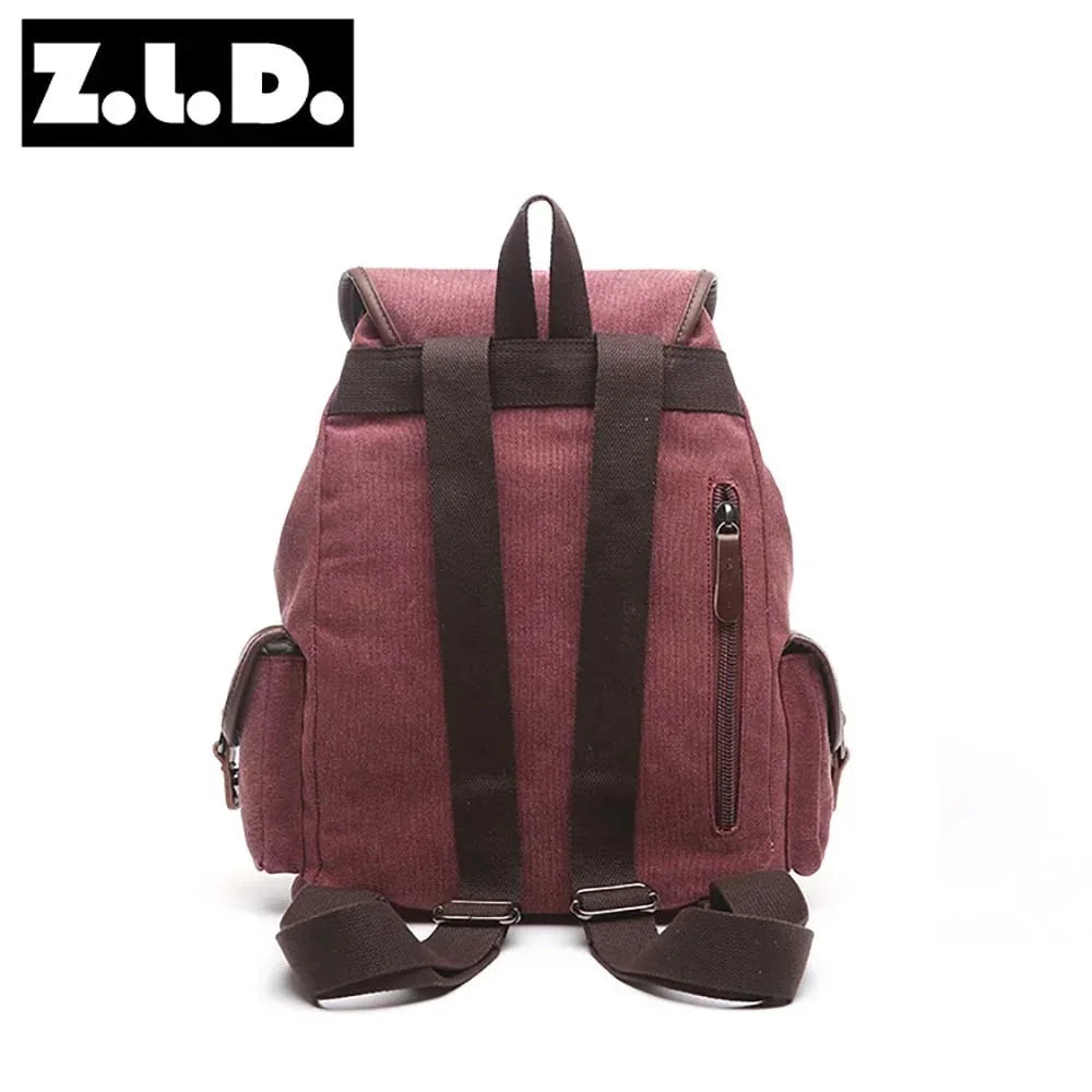Casual Women Canvas Backpack Drawstring Bag Schoolbag for Teenagers Girls Bagpack Vintage Knapsack Mochila Bolso Travel Rucksack