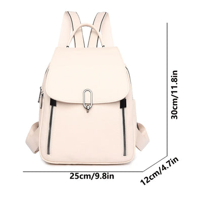 Casual Women Leather Backpack High Quality Bagpack Women School Bags for Teenage Girls Ladies Large Capacity Travel Backpacks