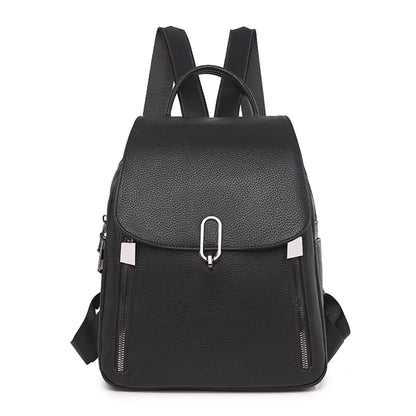 Casual Women Leather Backpack High Quality Bagpack Women School Bags for Teenage Girls Ladies Large Capacity Travel Backpacks