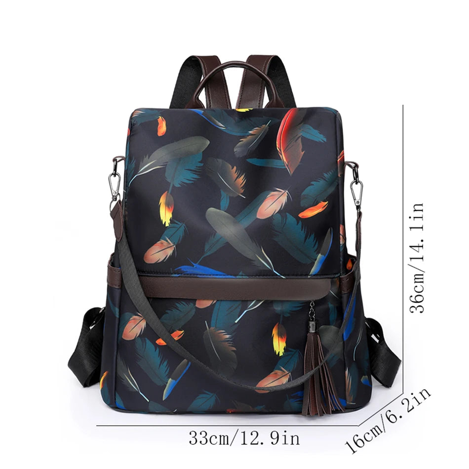 Casual Women Oxford Backpack Anti-theft Bookbag College Wind Ladies Large Capacity Knapsack Handle Bag Ladies Rucksack Mochilas
