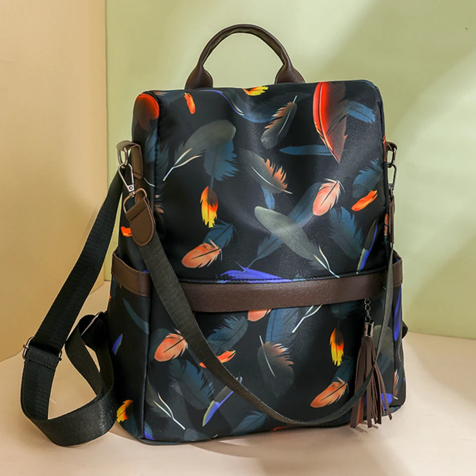 Casual Women Oxford Backpack Anti-theft Bookbag College Wind Ladies Large Capacity Knapsack Handle Bag Ladies Rucksack Mochilas