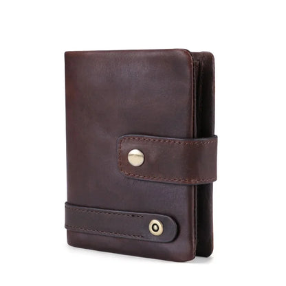 Casual fashion leather rfid anti-theft men multi-card short style hand purse small men's wallet