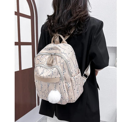Casual woman backpack small backpack with fashion print female travel backpack flowers bookbag ladies backpack leisure schoolbag