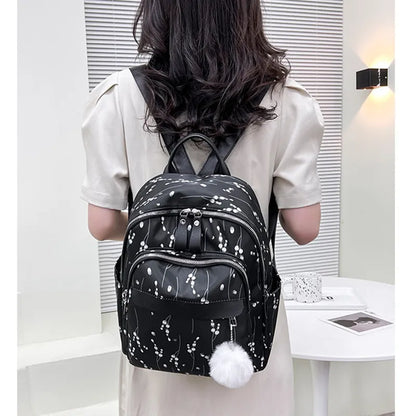 Casual woman backpack small backpack with fashion print female travel backpack flowers bookbag ladies backpack leisure schoolbag