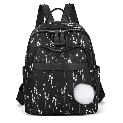 Casual woman backpack small backpack with fashion print female travel backpack flowers bookbag ladies backpack leisure schoolbag