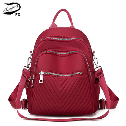 Casual woman backpack small travel backpack fashion mini backpack ladies shoulder bag red black backpack schoolbag girl gift