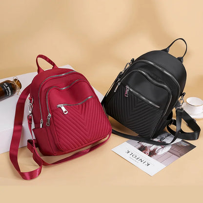 Casual woman backpack small travel backpack fashion mini backpack ladies shoulder bag red black backpack schoolbag girl gift