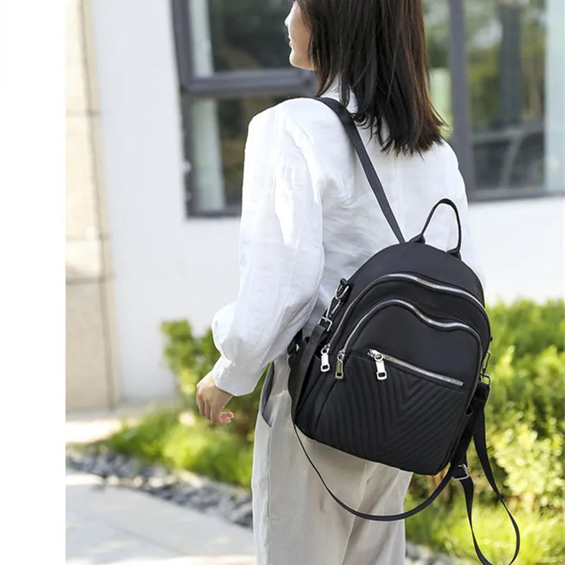 Casual woman backpack small travel backpack fashion mini backpack ladies shoulder bag red black backpack schoolbag girl gift