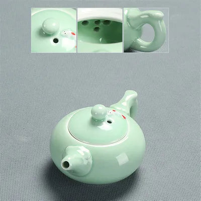 Celadon Kungfu Tea Set, Tea Cup, Teapot Cover Bowl, Tea Washing, Six Gentleman Tea Set, Filter, Single Master Cup, Ashtray
