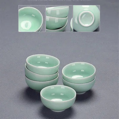 Celadon Kungfu Tea Set, Tea Cup, Teapot Cover Bowl, Tea Washing, Six Gentleman Tea Set, Filter, Single Master Cup, Ashtray