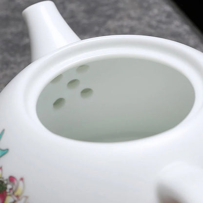 Celadon Tea Pot Kung Fu TeaSet Accessories Ceramic Handmade White Porcelain Teapot Chinese Tea Ceremony Oolong Tea Filter Kettle