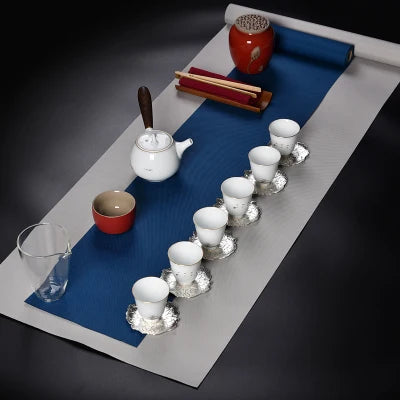 Celadon Tea Set Enamel Ceramics Whole Tea Mat Teapot Teacup Office Home Kung Fu Black Tea Jin Jun Mei Teaware Free Shipping