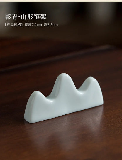 Ceramic Black Pottery Cover Purple Clay Pot Cover Holder Kung Fu Tea Utensils Tureen Decoration Teapot Lid Rest Pad Small Shelf