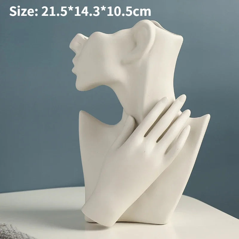 Ceramic Body Art Vase Woman Body Model Vase Nordic Style Modern Home Decor Creative Flower Pot Desk Decoration Vases
