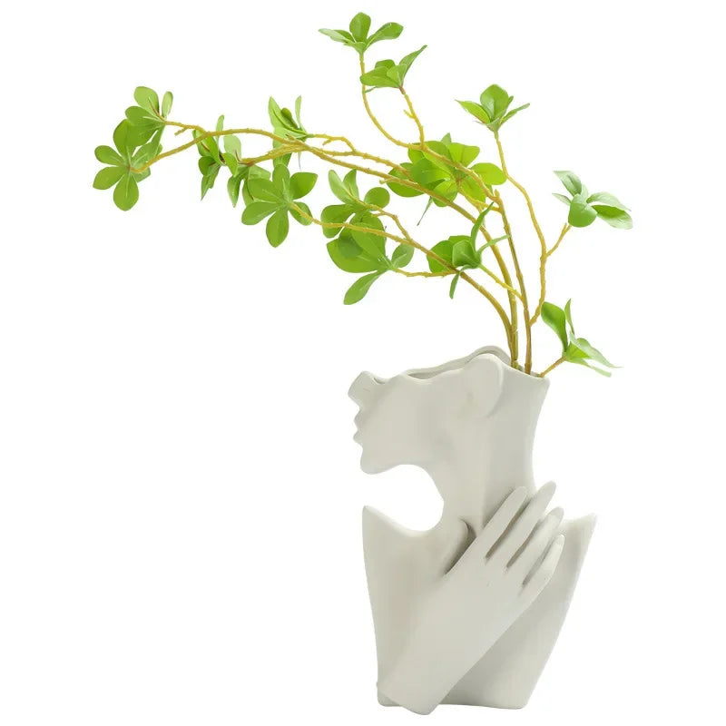 Ceramic Body Art Vase Woman Body Model Vase Nordic Style Modern Home Decor Creative Flower Pot Desk Decoration Vases